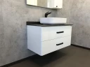 Тумба с раковиной Comforty Амстердам 95 00-00005494 подвесная Белый глянец МДФ / ЛДСП