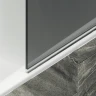Шторка на ванну Maybah Glass MGV-608-1 500x1400 поворотная на монопетле Белый стекло графитовое