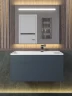 Тумба с раковиной Uperwood Lotus Premium 80 39340207462 подвесная цвет серый матовый
