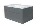 Тумба с раковиной Uperwood Lotus Premium 80 39340207462 подвесная цвет серый матовый