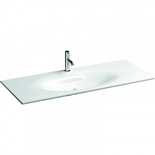 Раковина Kerasan Shape 122 548001*1 Белая глянцевая фаянс полувстраиваемая
