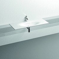 Раковина Kerasan Shape 122 548001*1 Белая глянцевая фаянс полувстраиваемая