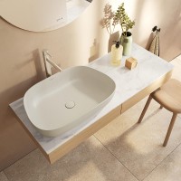 Раковина-чаша Vitra Outline Recycled 63 7993B066-0016 Матовый тауп фарфор накладная