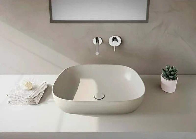 Раковина-чаша Vitra Outline Recycled 63 7993B066-0016 Матовый тауп фарфор накладная