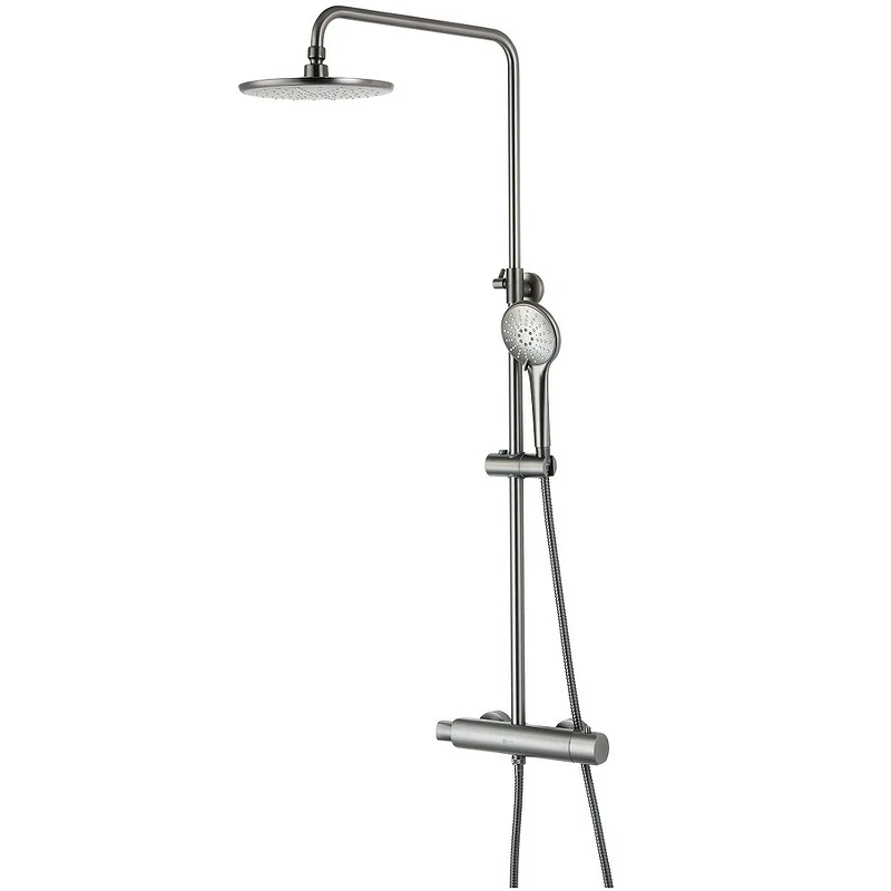 Душевая система Lemark Bronx LM3770GM Графит латунь на стену