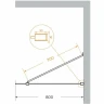 Душевая перегородка Cezares Liberta 80 LIBERTA-L-1-TB-80-C-NERO профиль Черный матовый стекло прозрачное