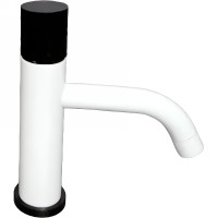 Смеситель для раковины Boheme Stick 121-WB Белый матовый Черный латунь
