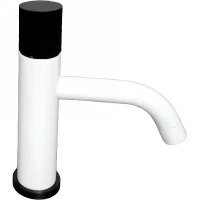Смеситель для раковины Boheme Stick 121-WB Белый матовый Черный латунь