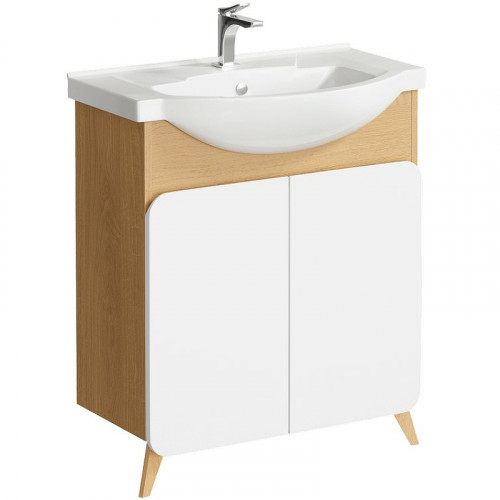 Тумба под раковину Aqwella Basic 75 BAS0107DZ Дуб золотой МДФ / ЛДСП