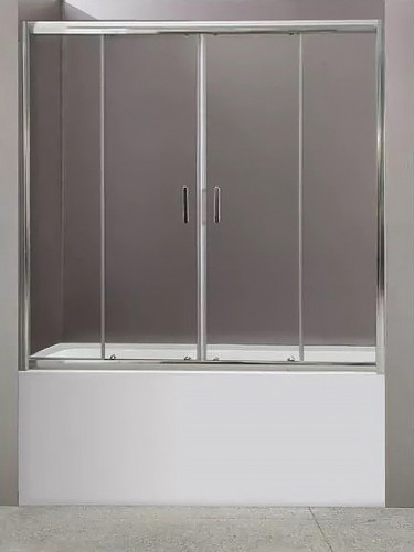 Шторка на ванну BelBagno Uno 170 UNO-VF-2-170/145-C-Cr профиль Хром стекло прозрачное