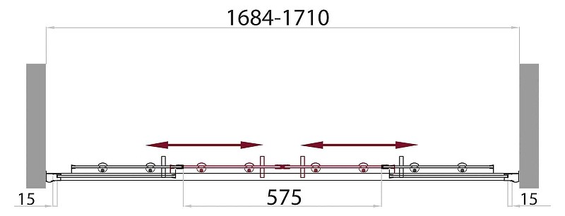 Шторка на ванну BelBagno Uno 170 UNO-VF-2-170/145-C-Cr профиль Хром стекло прозрачное