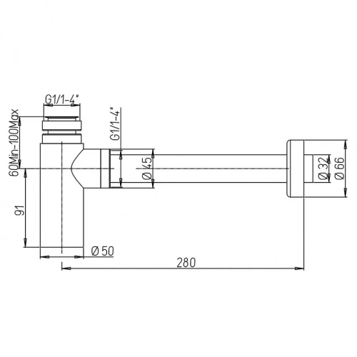 Сифон для раковины Paini Cox 78PJ849 Золото матовое