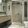 Душевая дверь Maybah Glass MGD-525-6 905x1950 на петлях Черный стекло бронзовое