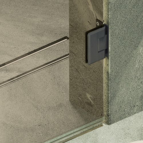 Душевая дверь Maybah Glass MGD-525-6 905x1950 на петлях Черный стекло бронзовое