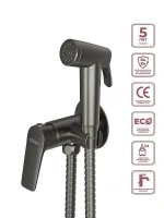 Гигиенический душ со смесителем Cezares Liner LINER-DIF-GM цвет Оружейная сталь