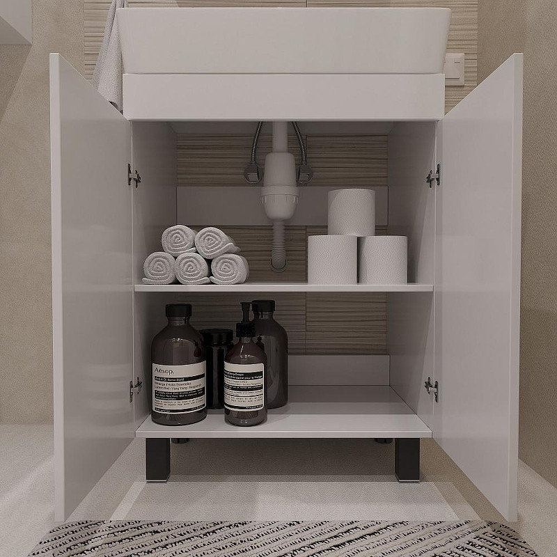 Тумба под раковину DIWO Брянск 60 BR2709T цвет Белый