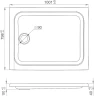 Акриловый поддон для душа DIWO Углич 100x80 Щ0000058935 цвет Белый