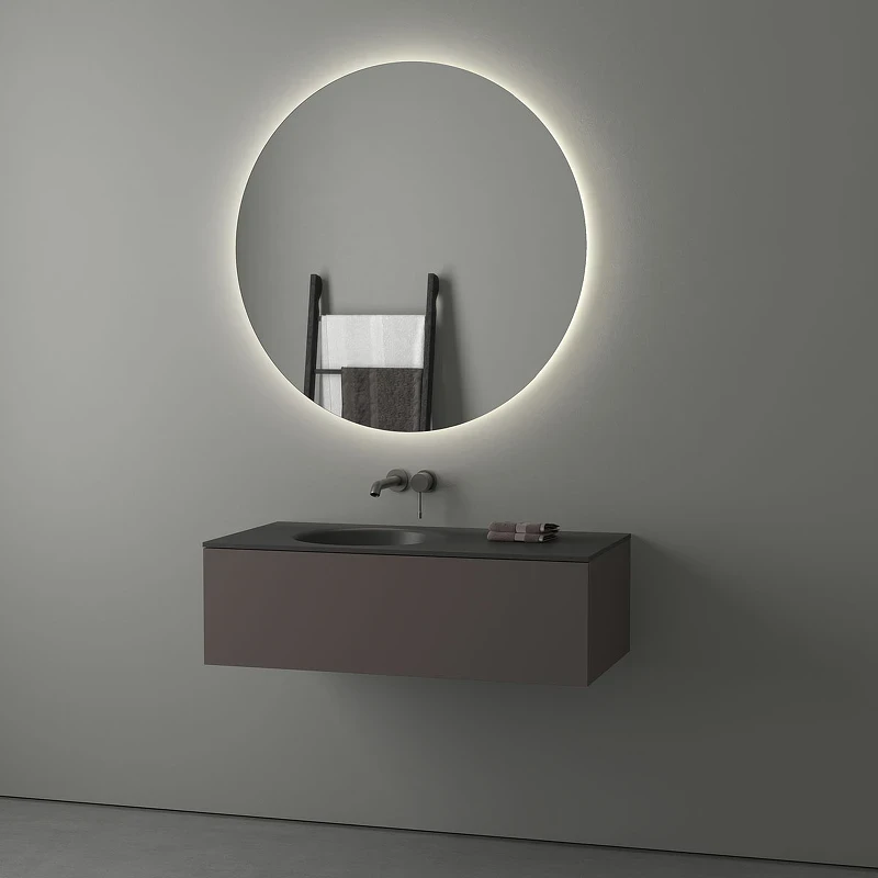 Зеркало Evoform Ledshine d100 BY 2547 с подсветкой 27 W - без выключателя - нейтральный белый свет стекло