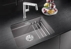 Кухонная мойка Blanco Etagon 500-U Silgranit 522228 Темная скала искусственный камень (литьевой мрамор) встраиваемый