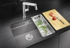 Кухонная мойка Blanco Etagon 500-U Silgranit 522228 Темная скала искусственный камень (литьевой мрамор) встраиваемый