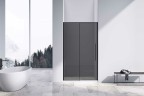 Душевая дверь Vincea Slim-N 140 VDS-4SN140CGB профиль Черный стекло тонированное