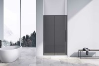 Душевая дверь Vincea Slim-N 140 VDS-4SN140CGB профиль Черный стекло тонированное