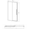 Душевая дверь Vincea Slim-N 140 VDS-4SN140CGB профиль Черный стекло тонированное
