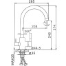 Смеситель для кухни Frap H52 F4352 Хром латунь на столешницу