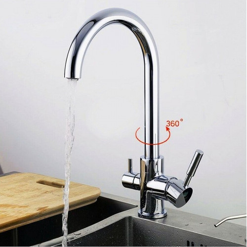 Смеситель для кухни Frap H52 F4352 Хром латунь на столешницу