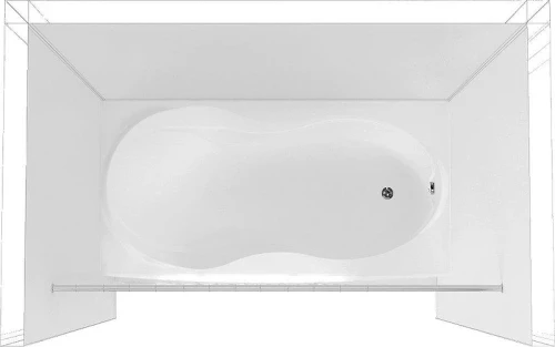Карниз для ванны Aquanet 170 156495 цвет Хром