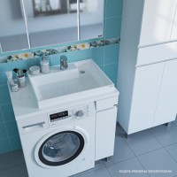Раковина СанТа Юпитер 80 R 900121 на стиральную машину Белая искусственный камень (литьевой мрамор) на стиральную машину