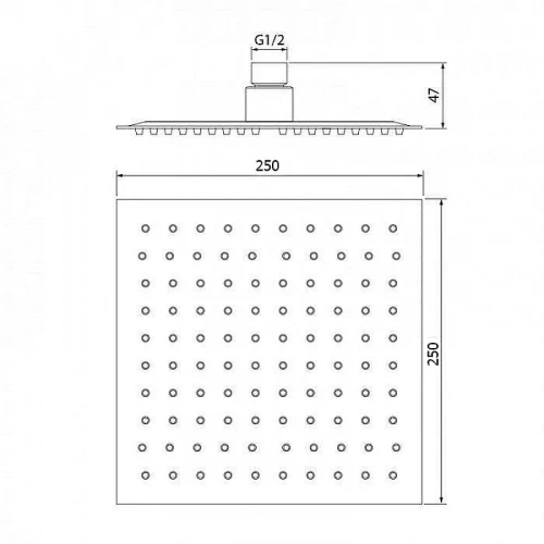 Верхний душ WeltWasser WW HS 25S 10000000939 Хром