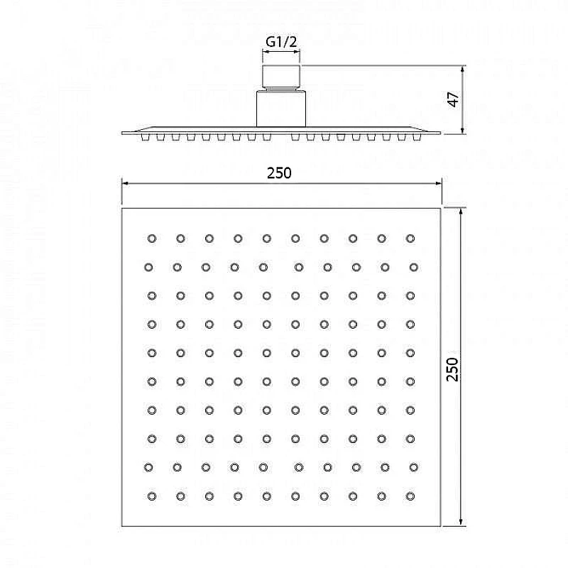 Верхний душ WeltWasser WW HS 25S 10000000939 Хром