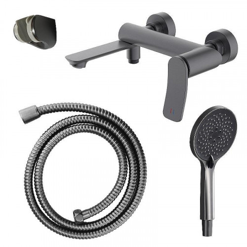 Смеситель для ванны Azario Escaro AZ-K3074GR цвет Серый графит