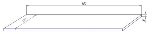 Столешница под раковину Azario Gris 80 CS00080432 цвет Серый