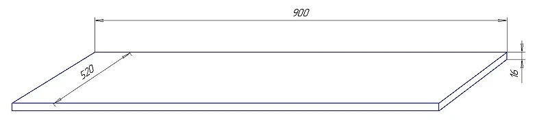 Столешница под раковину Azario Gris 80 CS00080432 цвет Серый