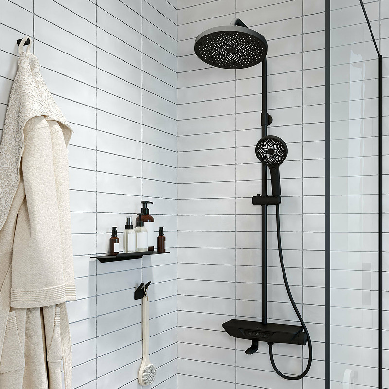 Душевая система Iddis SpaHome SPABLBTi06 Черная матовая латунь на стену