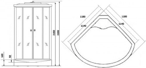 Душевая кабина Niagara Ultra 120x120 NG-5012-01 с гидромассажем