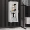 Шкаф пенал Opadiris Ибица 45 00-00007284 подвесной Белый глянцевый Хром МДФ / ЛДСП
