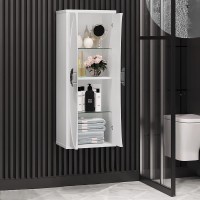 Шкаф пенал Opadiris Ибица 45 00-00007284 подвесной Белый глянцевый Хром МДФ / ЛДСП