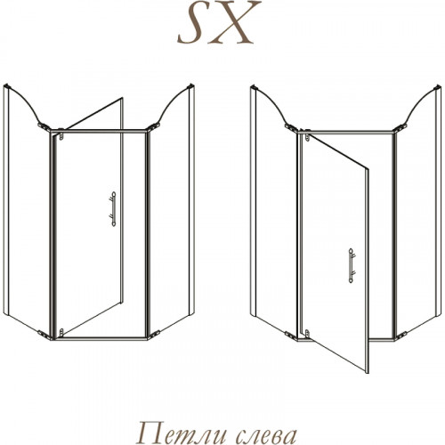 Душевой уголок Migliore Diadema Penta 100x100 24173 профиль Хром стекло прозрачное