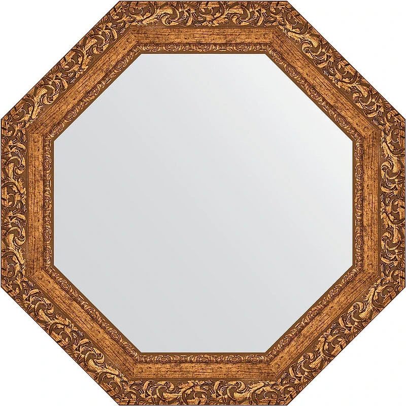 Зеркало Evoform Octagon 65х65 BY 3773 в багетной раме - Виньетка бронзовая 85 мм стекло