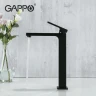 Смеситель для раковины Gappo G17-6 G1017-62 Черный матовый латунь