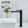 Смеситель для раковины Gappo G17-6 G1017-62 Черный матовый латунь