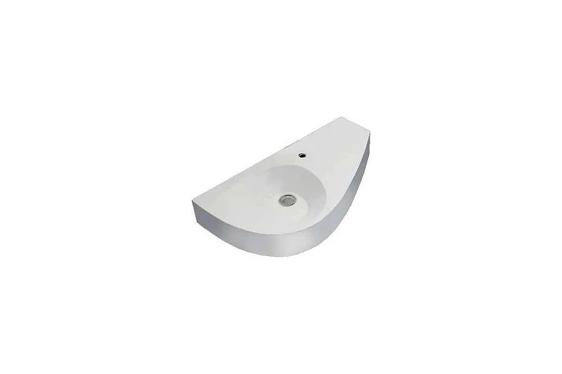 Раковина 1MarKa Элипс Piccolo Polytitan 85 L 07элпк85л цвет Белый