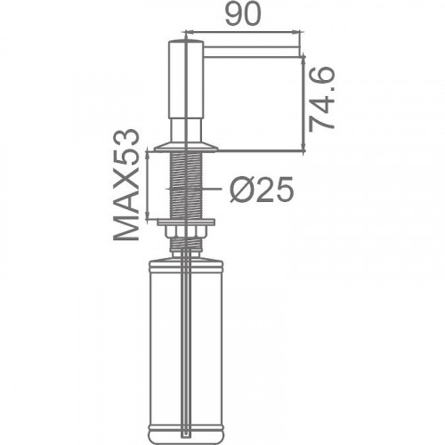 Дозатор для жидкого мыла Milacio Ultra MC.931.GM Вороненая сталь