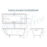 Чугунная ванна Delice Parallel 160x70 DLR220504RB с черными матовыми ручками без антискользящего покрытия
