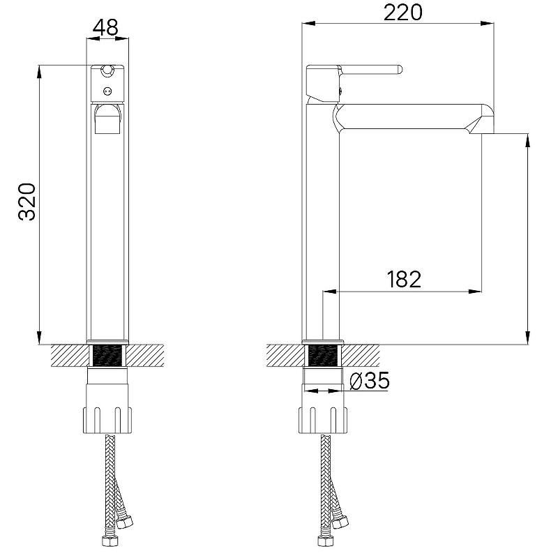 Смеситель для раковины Iddis Aiger AIGBL01i01