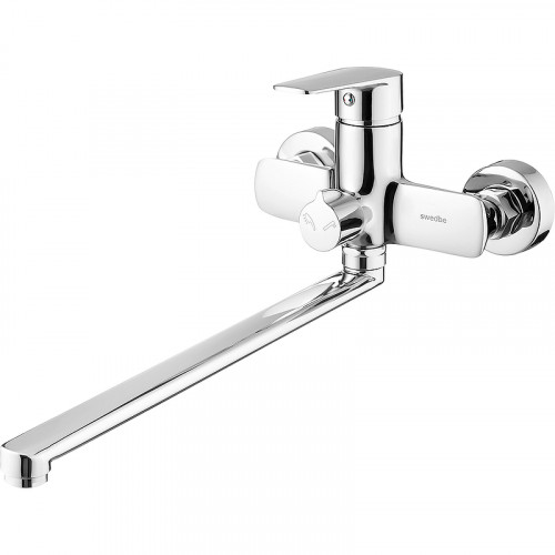 Смеситель для ванны Swedbe Mars 1750 универсальный Хром латунь на стену