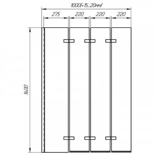Шторка на ванну Radomir Смайл 100x140 1-08-2-0-0-198 профиль Хром стекло прозрачное